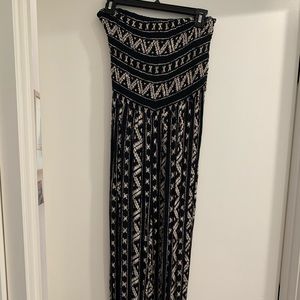 Tribal strapless jumpsuit